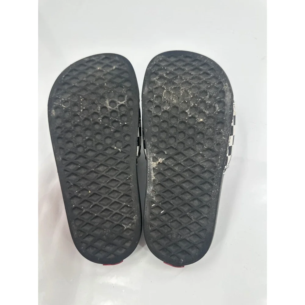 Vans La Costa Slide-On Youth 2.0 Black White Checkerboard Sandals VN0A38CUH0D
